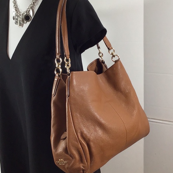 Coach Madison Phoebe cognac shoulder bag